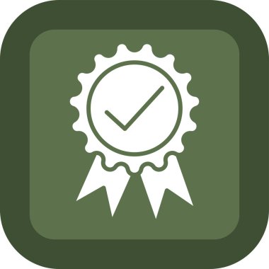 Ödül rozeti ikonu. Bu tasarım yuvarlak yeşil ve gri renklerdir ve beyaz bir arkaplanda izole edilmiştir..