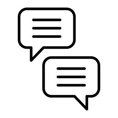 Sohbet balonu simgesinin, anahat stili