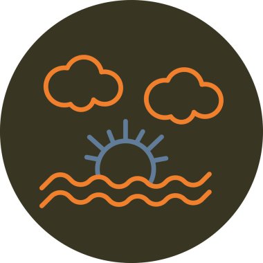 Vektör güneş simgesi illüstrasyonu