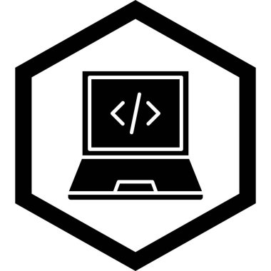 dizüstü bilgisayar simgesi, vektör illüstrasyonu