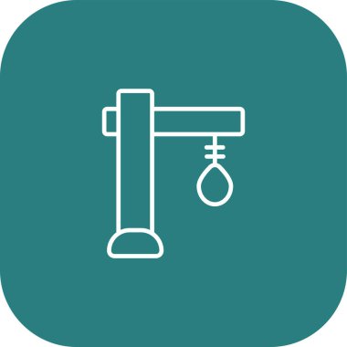 Suyun içindeki su için asılı borunun simgesi