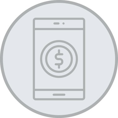 mobil vektör simgesi modern basit tasarım çizimi