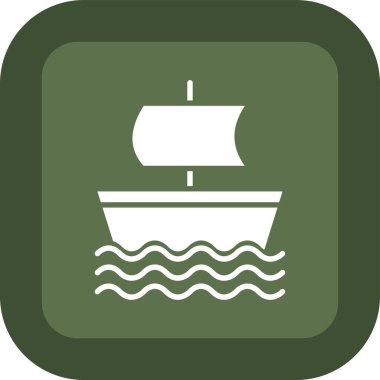 Gemi simgesi, vektör illüstrasyonu