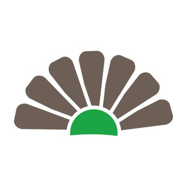 Yapraklı bir çiçeğin vektör çizimi