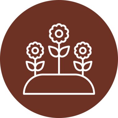 Bir bitki simgesinin vektör illüstrasyonu