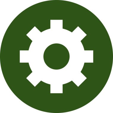 dişli düz vektör simgesi