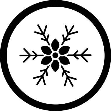Kar tanesi. Web simgesi basit illüstrasyon