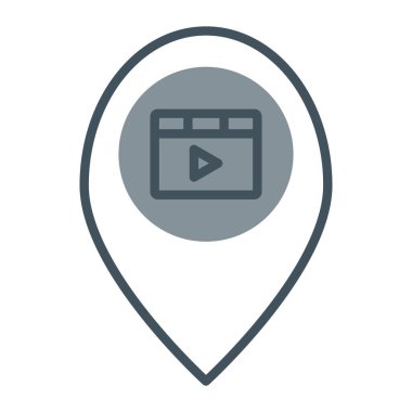 harita pin düz vektör deseni