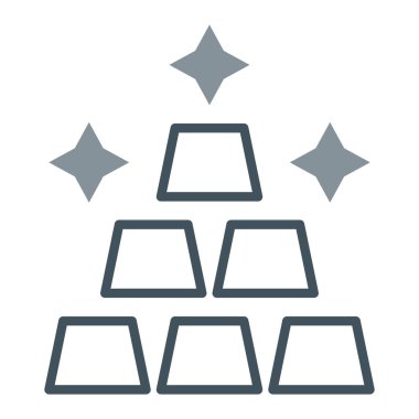 üç küplük piramit, vektör illüstrasyonu