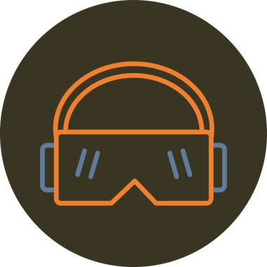 Bir maske simgesinin vektör illüstrasyonu