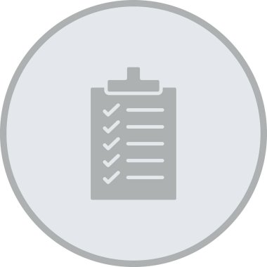 Kontrol Listesi Düz Vektör Simgesi