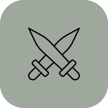 Sabers web simgesi, vektör illüstrasyonu