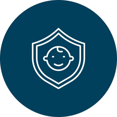 Mutlu bebek yüzü çizgisi simgesi