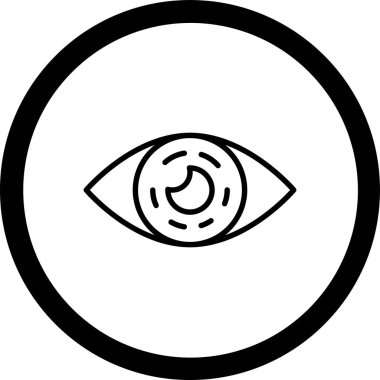 Moda stili izole edilmiş arkaplanda göz simgesi