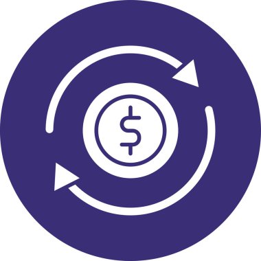 Dolar. Web simgesi basit illüstrasyon