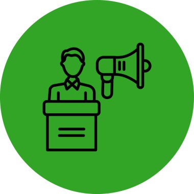 Kampanya web simgesi, vektör illüstrasyonu