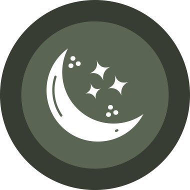 Ay ikonu vektör illüstrasyonu