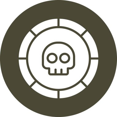 Kafatası. Web simgesi basit illüstrasyon