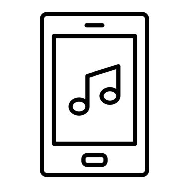 Akıllı telefon simgesi. özet çizimi