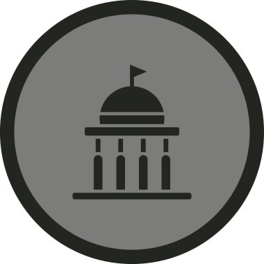 ABD bayrak dairesel vektör simgesi