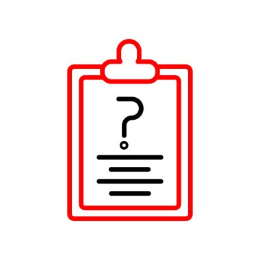 Soru işareti simgesi. Taslak biçim vektör illüstrasyonu. Web siteleri ve mobil uygulamalar için sembol