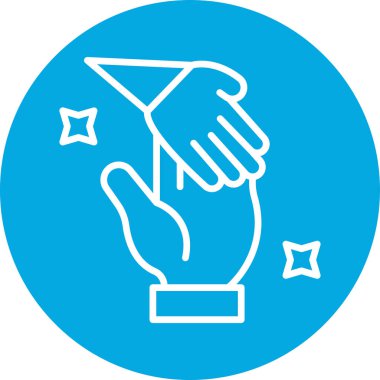 Bir kupa simgesinin vektör illüstrasyonu