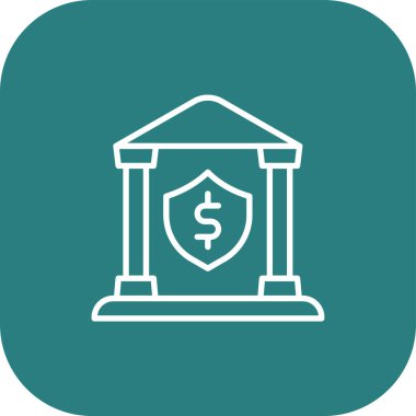 Banka Simgesi Soyut Arkaplanda İzole Edildi