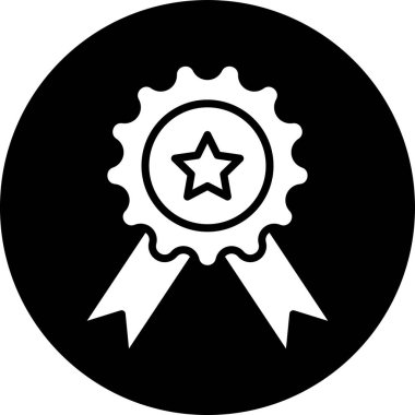 Ödülü rozet vektör simgesi