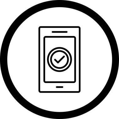 akıllı telefon simgesi vektör illüstrasyonu