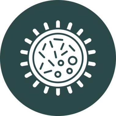 Bir çember virüs simgesinin gösterimi