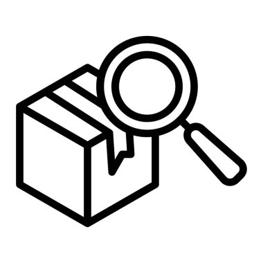 kutu vektörü ince çizgi simgesi