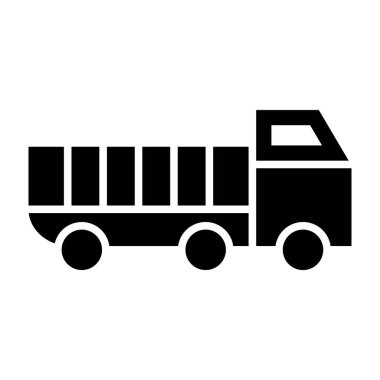 kamyon vektör düz simgesi