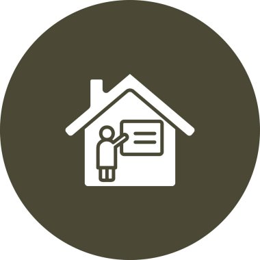 Eve. Web simgesi basit tasarım