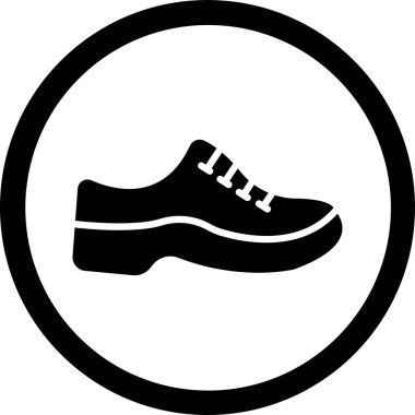 Ayakkabı. Web simgesi basit illüstrasyon