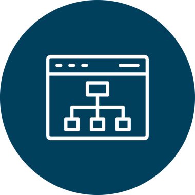 Tarayıcı web simgesi beyaz arkaplanda izole edildi. vektör illüstrasyonu