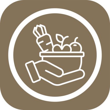 yiyecek ikonu vektör illüstrasyonu