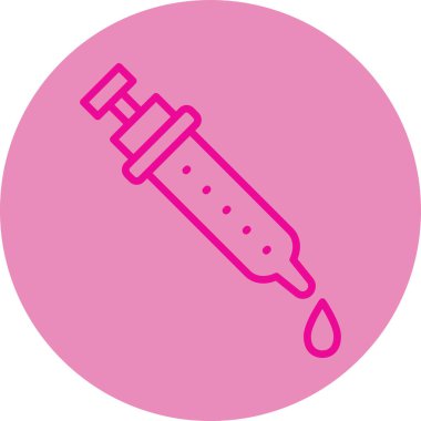 Şırınga simgesinin vektör illüstrasyonu