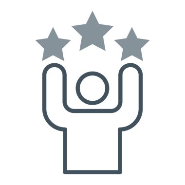 Ana hatlar biçiminde geribildirim derecelendirme simgesi