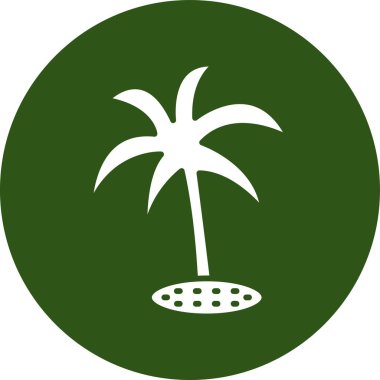 Palmiye ağacı ikonu vektör illüstrasyonu