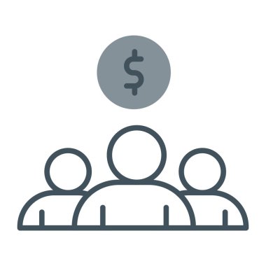 grup insan ikon vektörü. düz tasarım illüstrasyon.