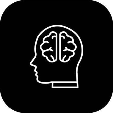 vektör insan beyni simgesi