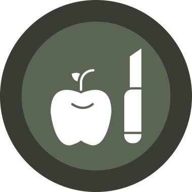 Elma. Web simgesi basit illüstrasyon