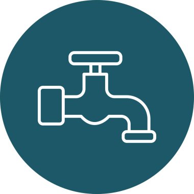 Su musluğu ikonu vektör illüstrasyonu