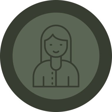 Kadın avatar vektör illüstrasyonu