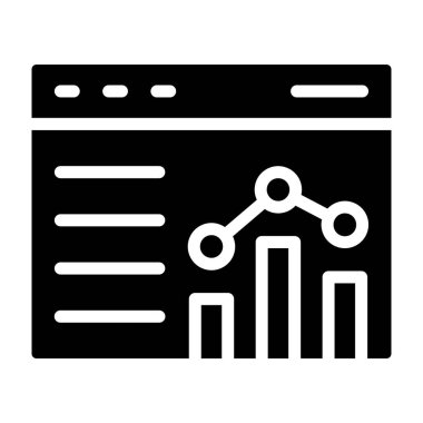 Grafik simgesi ve vektör illüstrasyonlu bar tablosu