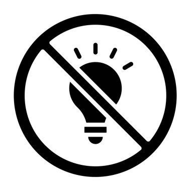 Ampul simgesinin vektör illüstrasyonu