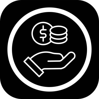 Kişisel ve ticari kullanım için vektör dolar simgesi...