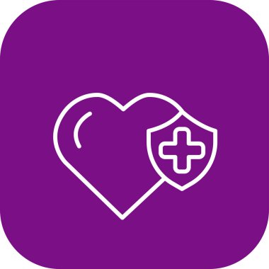 Kalp ikonu, vektör çizimi. düz tasarım biçimi