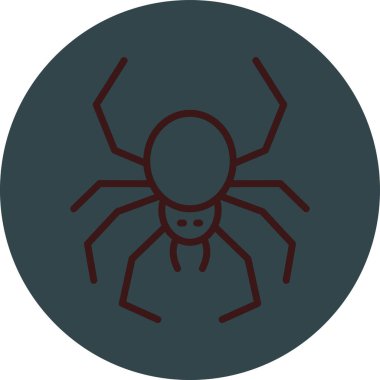 Arkaplanda daire biçiminde örümcek simgesi