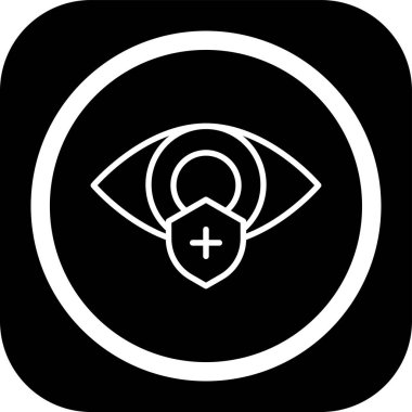 Göz simgesi soyut arkaplan grubunda izole edildi